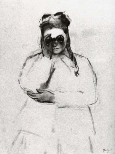 Young woman with field glasses